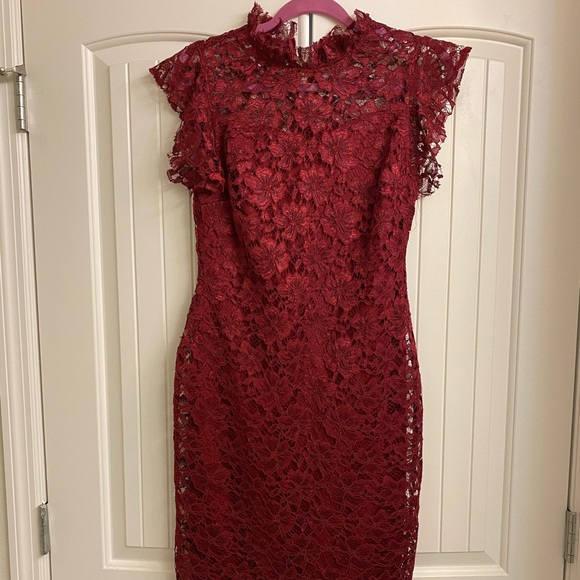 Enfocus Studio Dresses & Skirts - Enfocus Studio burgundy lace dress